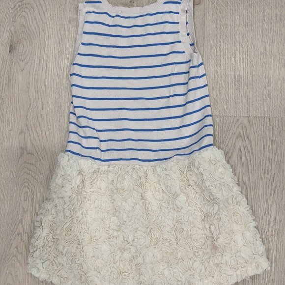 Striped Ruffle Flower Dress - Picture 2 of 2